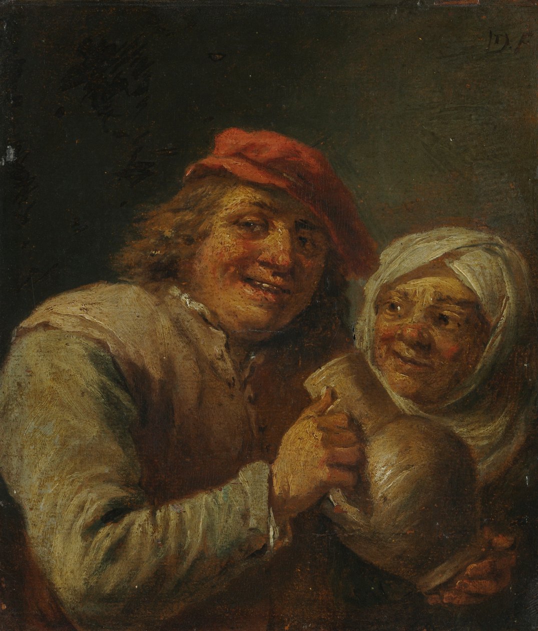 Starý muž a žena, 1700s. od David Teniers the Elder