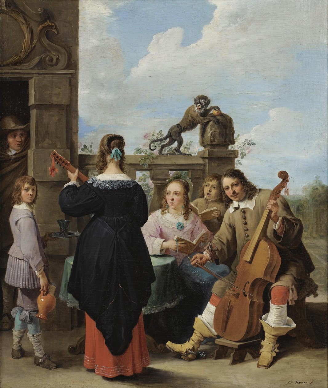 Rodinný koncert na terase od David Teniers the Younger