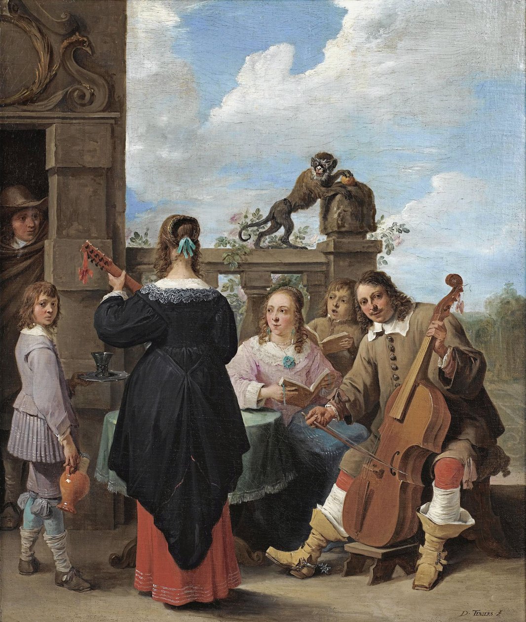 Rodinný koncert na terase od David Teniers the Younger