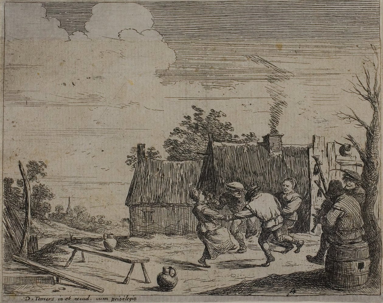 Kruhový tanec od David Teniers the Younger