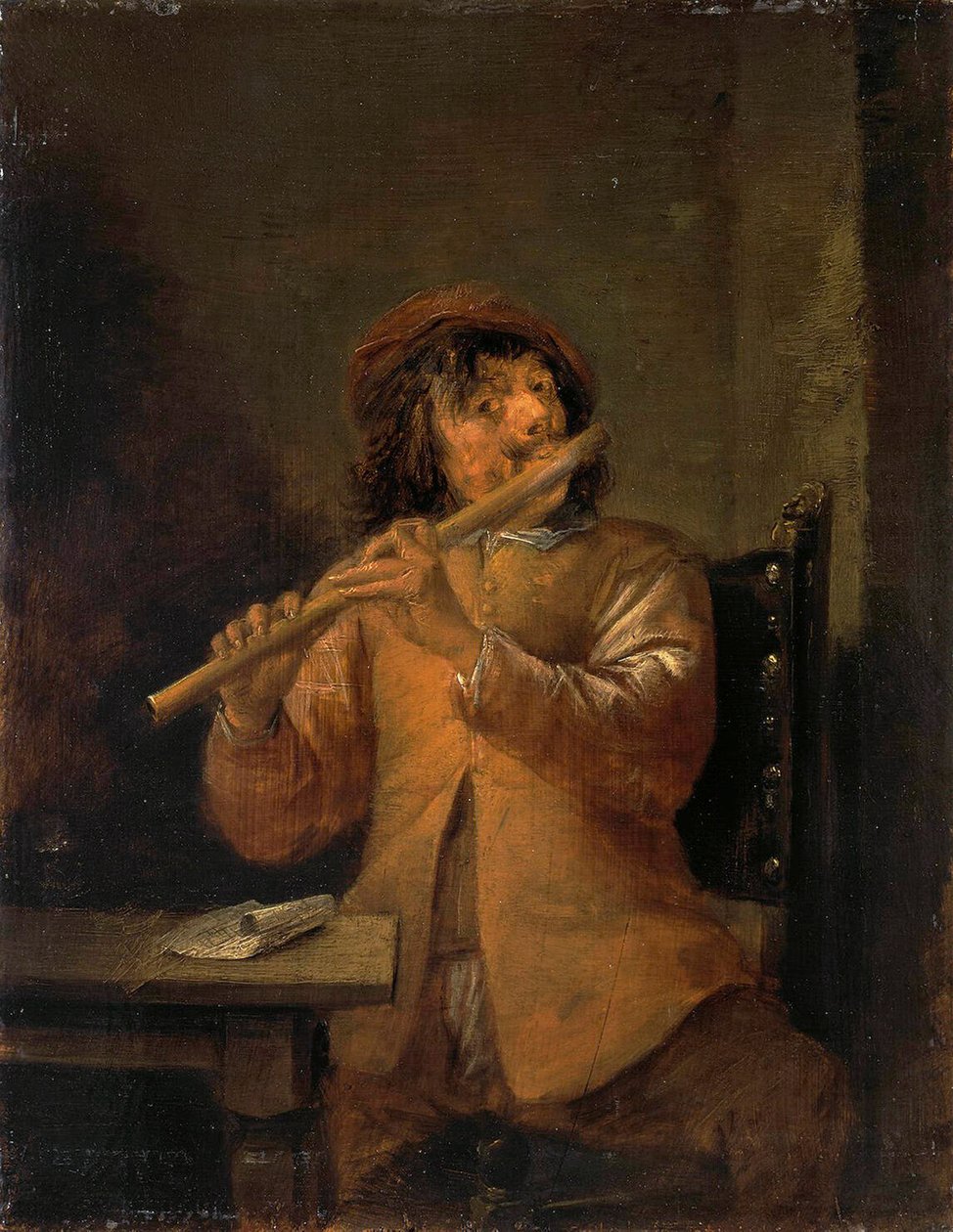 Flétnista“, 30. léta 17. století. od David Teniers the Younger