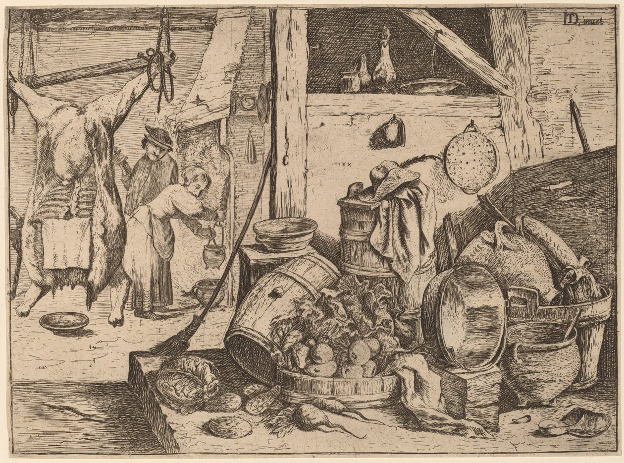 Interiér kuchyně od David Teniers the Younger