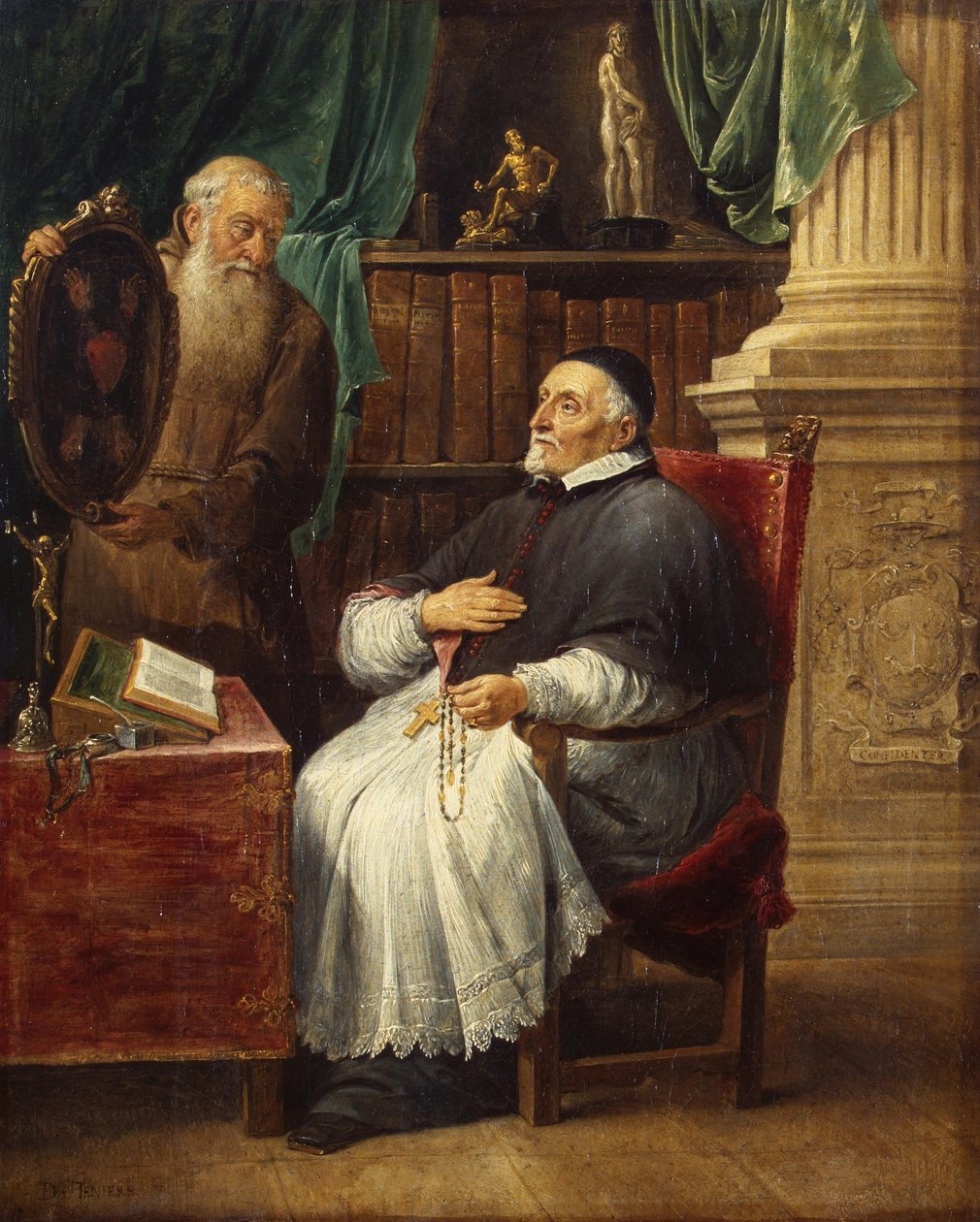 Portrét biskupa Antonia Triesta a jeho bratra Eugena, kapucína od David Teniers the Younger