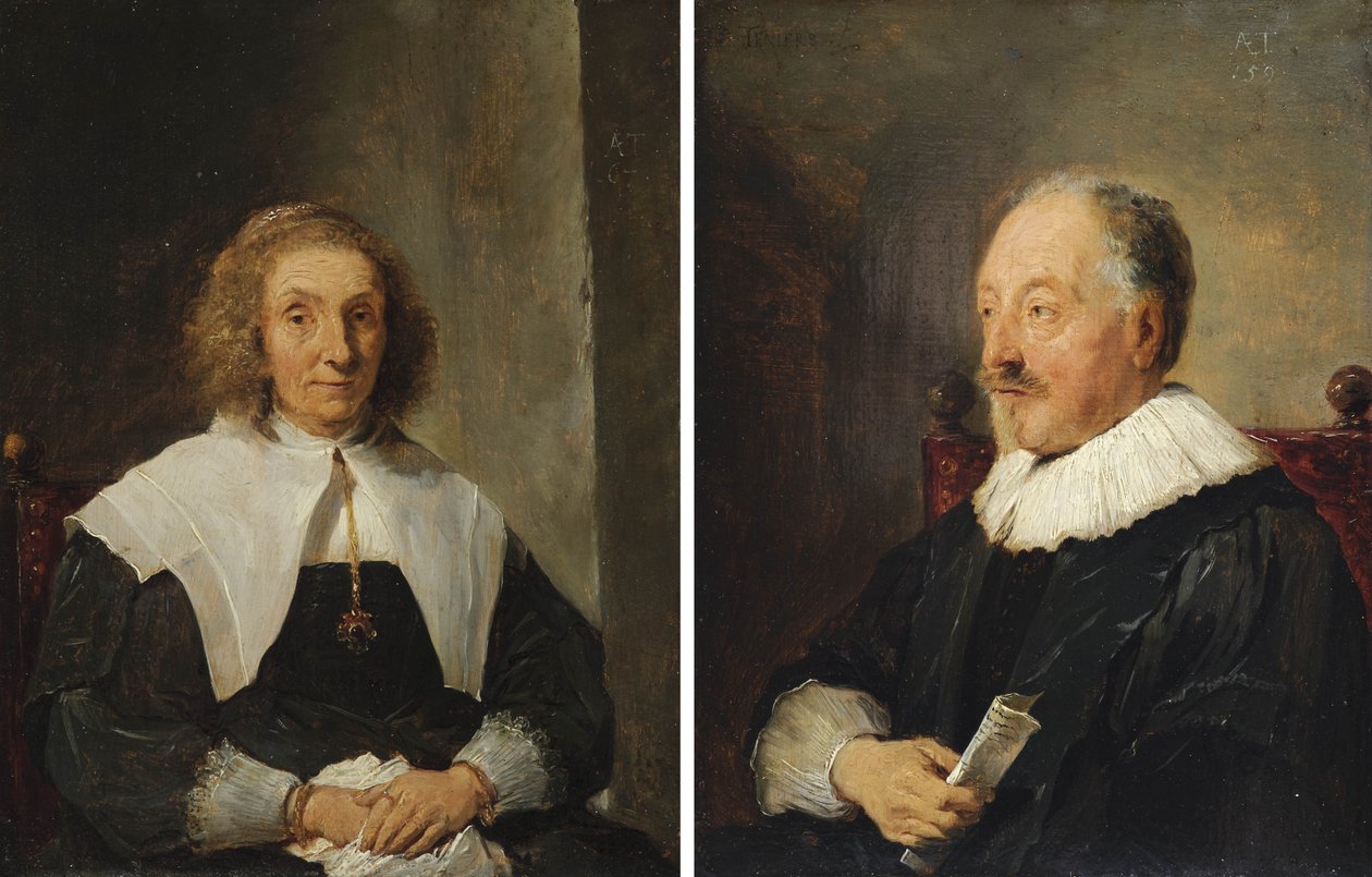 Portrét ženy a Portrét muže od David Teniers the Younger