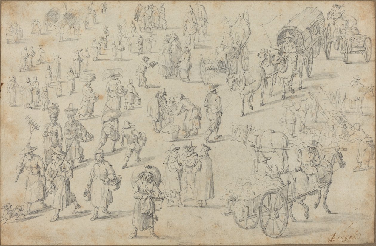 Studie tržních čísel od David Teniers the Younger