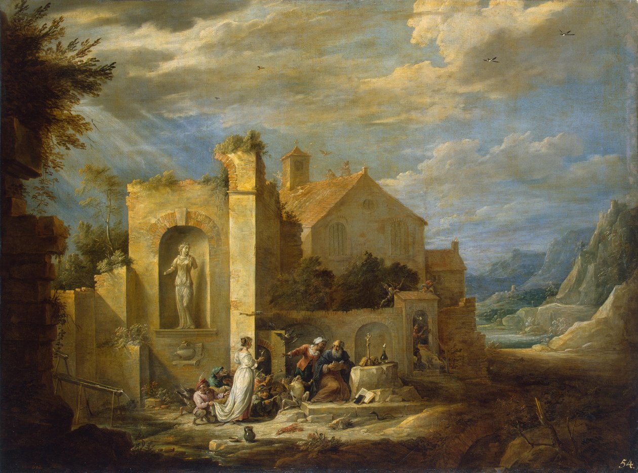 Pokušení svatého Antonína od David Teniers the Younger