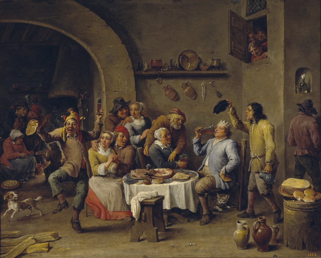Král fazolí Svátek krále fazolí od David Teniers the Younger