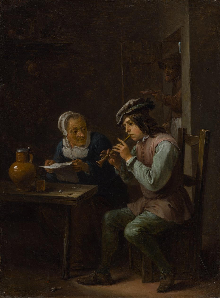 Přehrávač Flageolet od David Teniers the Younger