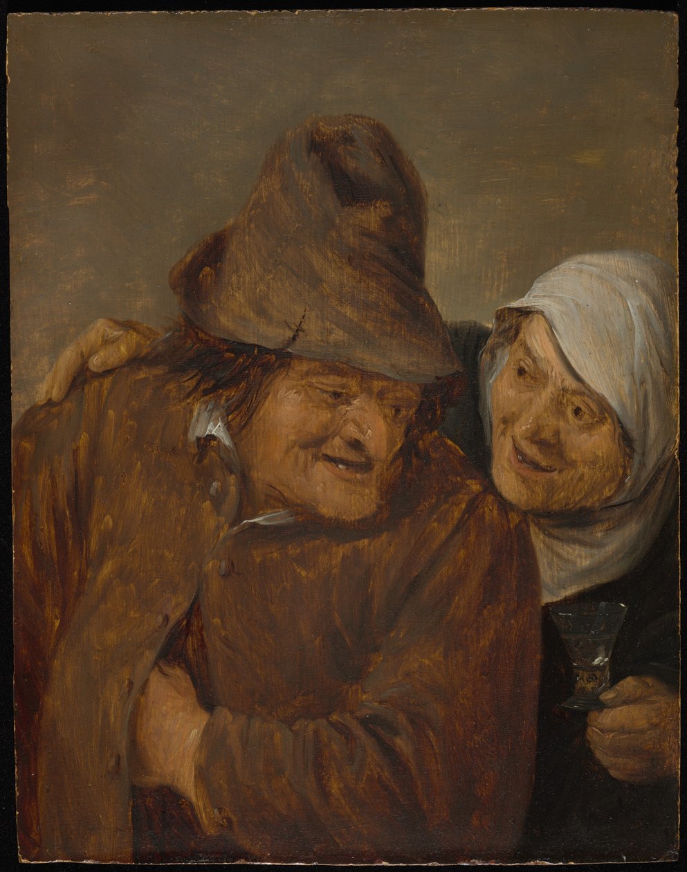 Dva rolníci se sklenkou vína od David Teniers the Younger