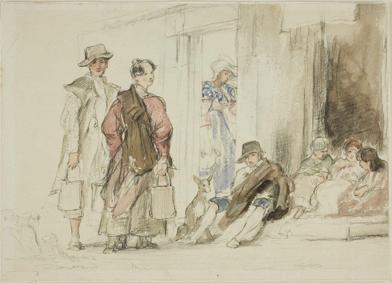 Postavy poblíž dveří od David Wilkie