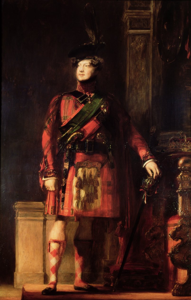 George IV (1762-1830) v Highland Dress, 1830 od David Wilkie