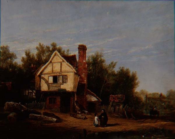 Krajina s chatami od David Wilkie