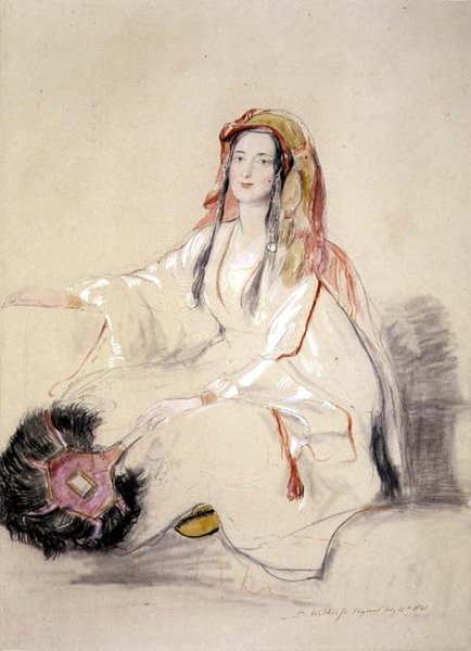 No.0743*1 paní Moore, manželka britského konzula v Bejrútu, v arabských šatech od David Wilkie