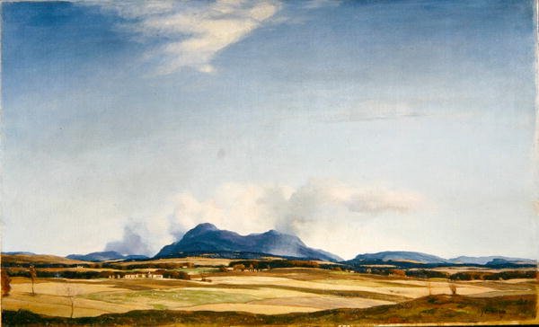 Podzimní mraky, Ochilské kopce, kolem roku 1930 (olej na plátně) od David Young Cameron