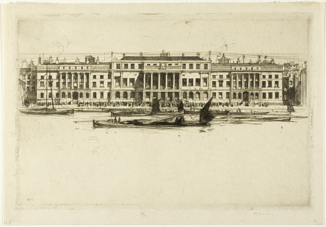 Custom House, deska jedna z londýnské sady od David Young Cameron