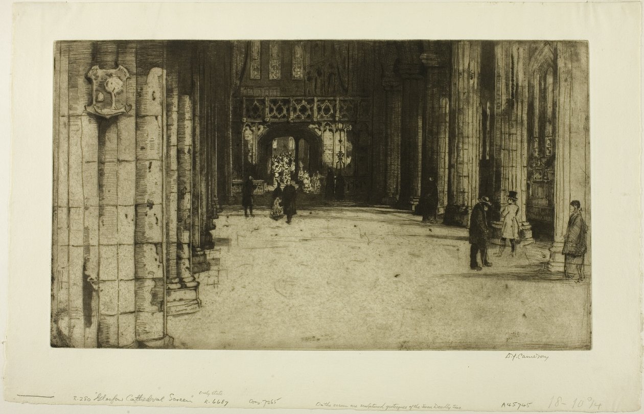 Obrazovka glasgowské katedrály od David Young Cameron