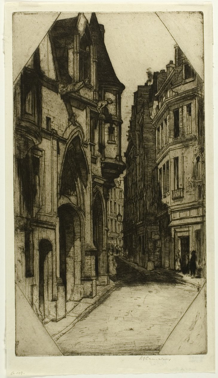 Hôtel de Sens, deska tři z Paris Set od David Young Cameron