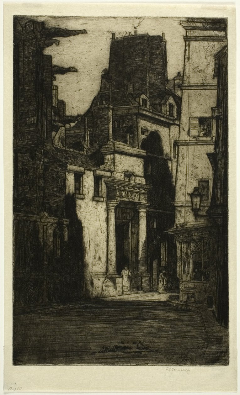 Saint Gervais, Rue des Barres, deska čtyři z Paris Set od David Young Cameron