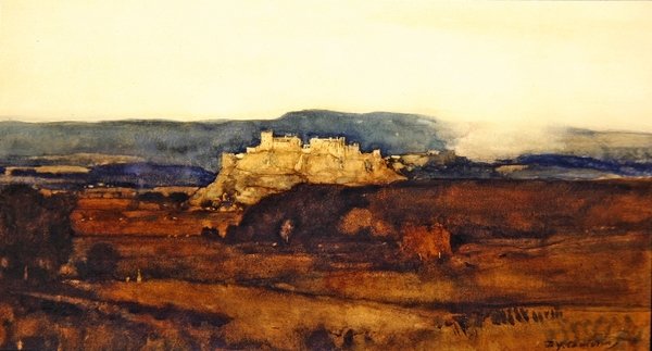 Stirling Castle (akvarel na papíře) od David Young Cameron