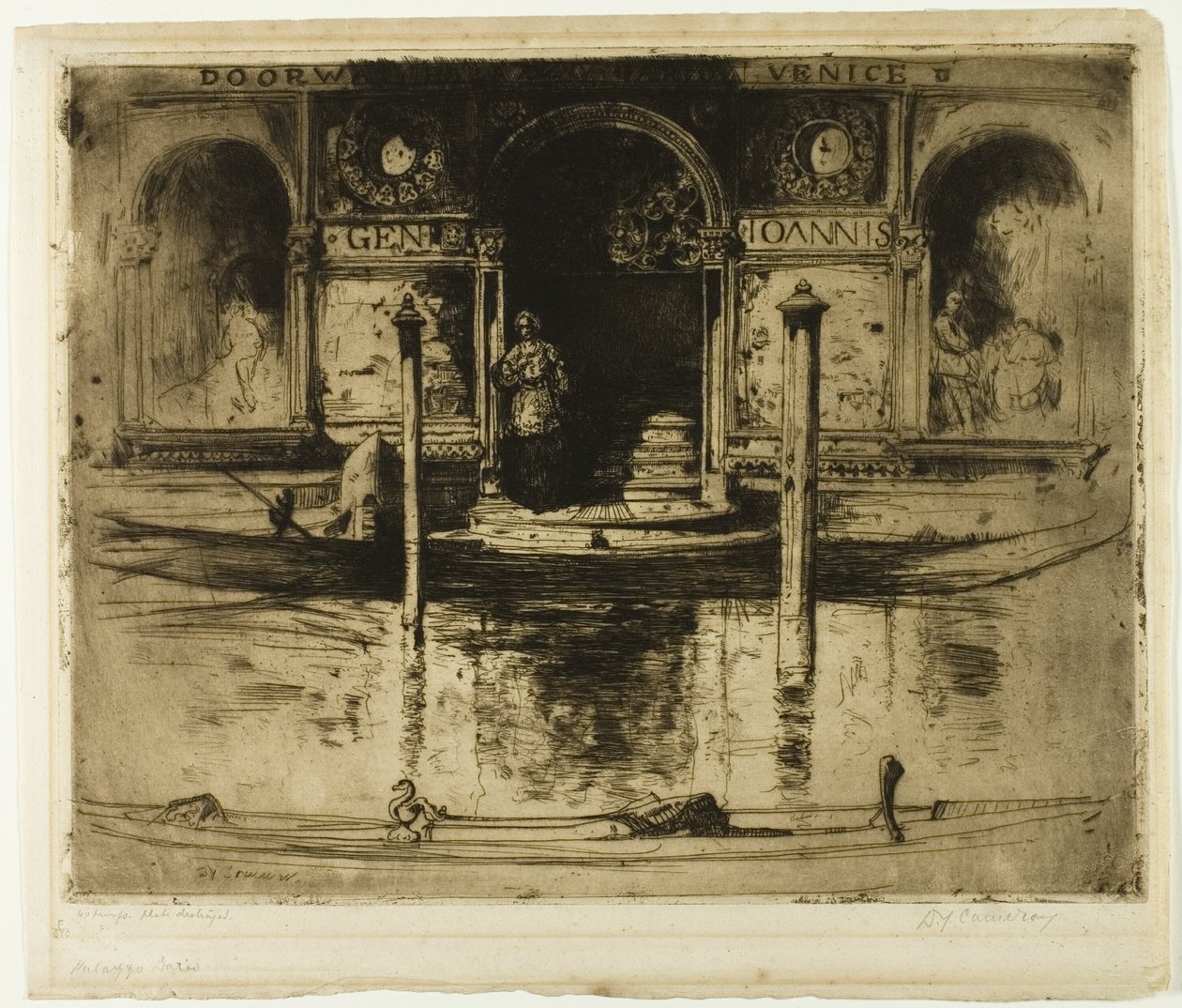 The Palace Doorway, deska 22 ze severoitalského souboru od David Young Cameron
