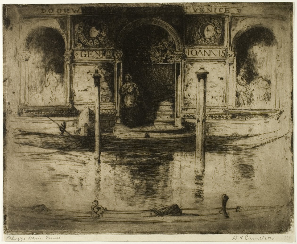The Palace Doorway, deska 22 ze severoitalského souboru od David Young Cameron