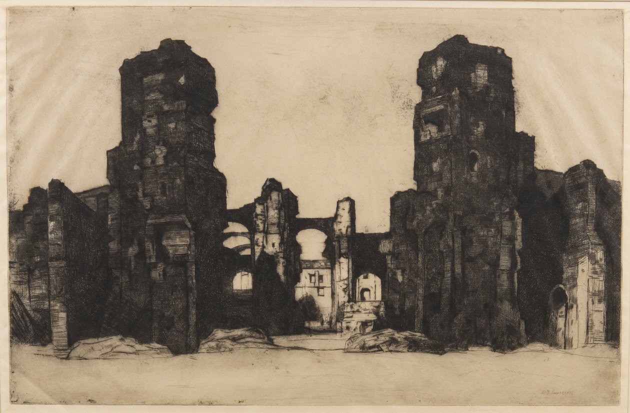 Thermae of Caracalla, 1923 (lept a suchá jehla v Japonsku) od David Young Cameron