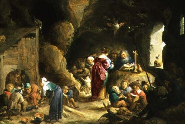 Pokušení svatého Antonína (251–356) (panel) od David the Elder Teniers