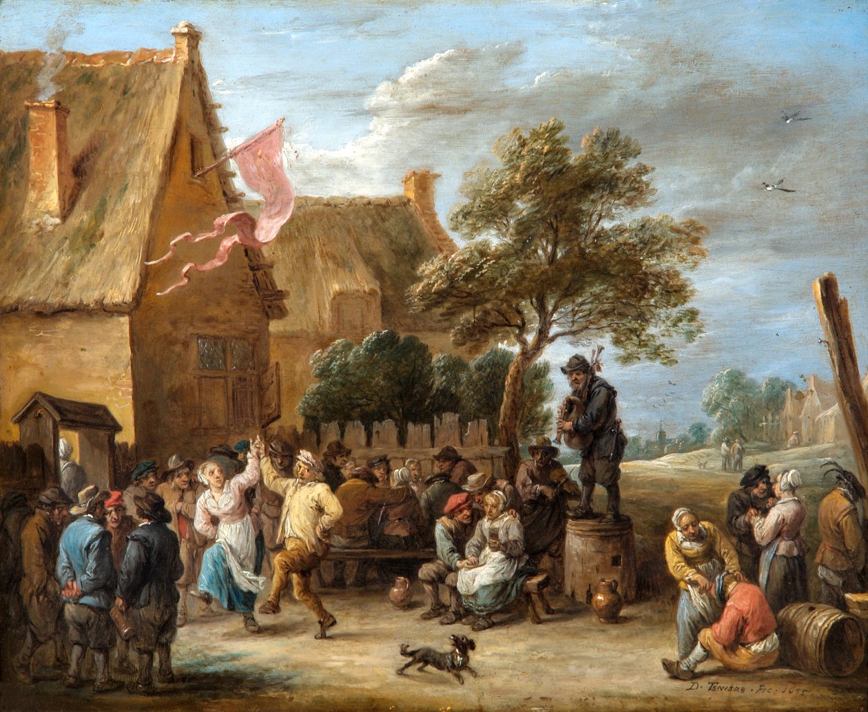 Vesnice Veselé Ve Venkovském Hostinci od David Teniers the Younger