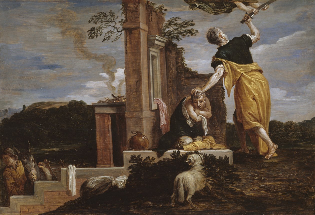 Abrahamova oběť Izáka, 1654-56 od David Teniers the Younger