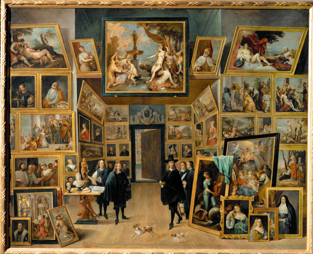 Arcivévoda Leopold Vilém ve své obrazárně v Bruselu od David the Younger Teniers