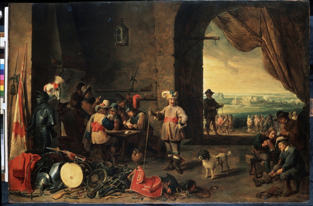 Strážnice. Obraz Davida Tenierse mladšího (1610-1690). Olej na dřevě, 69 x 103 cm od David Teniers the Younger