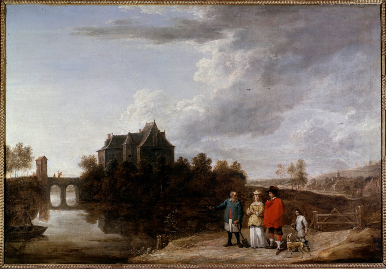 Zámek Teniers v Percku Malba Davida Tenierse II mladšího (1610-1690) 17. stol. od David Teniers the Younger