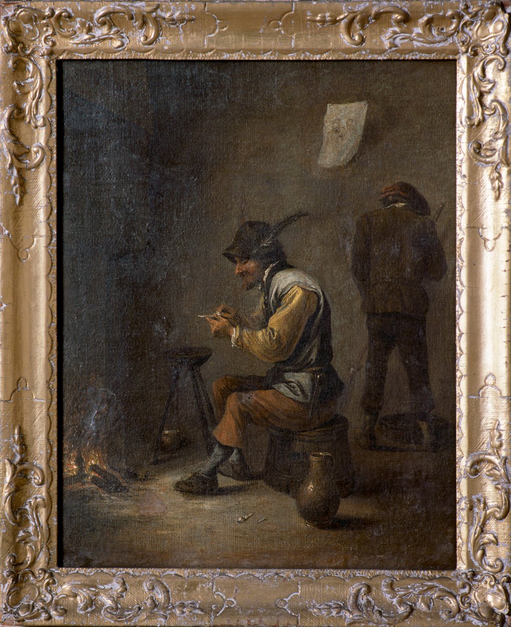 Rolníci v interiéru (olej na plátně) od David Teniers the Younger