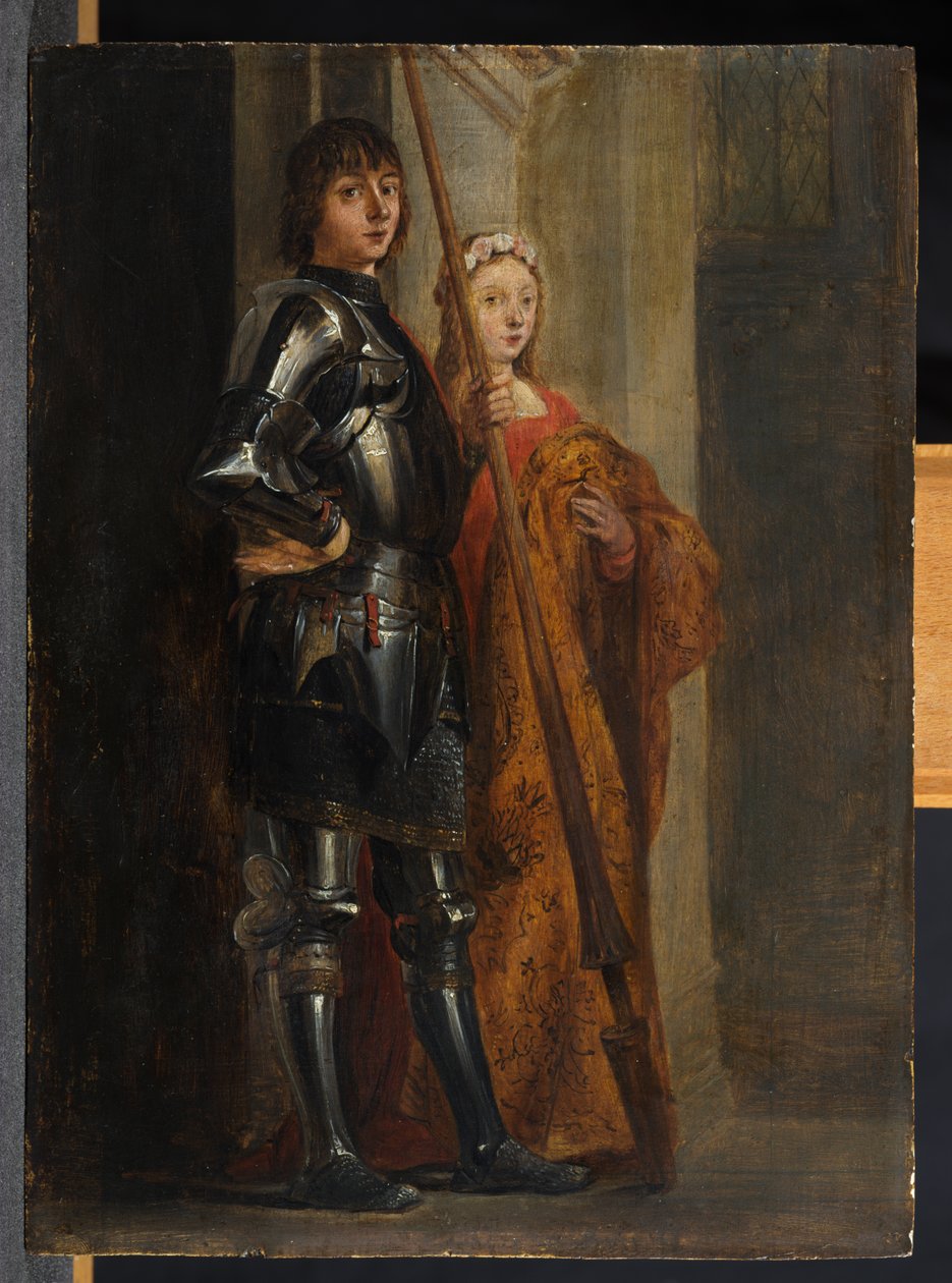 Svatí Jiří a Cecílie podle Antonella da Messina od David Teniers the Younger