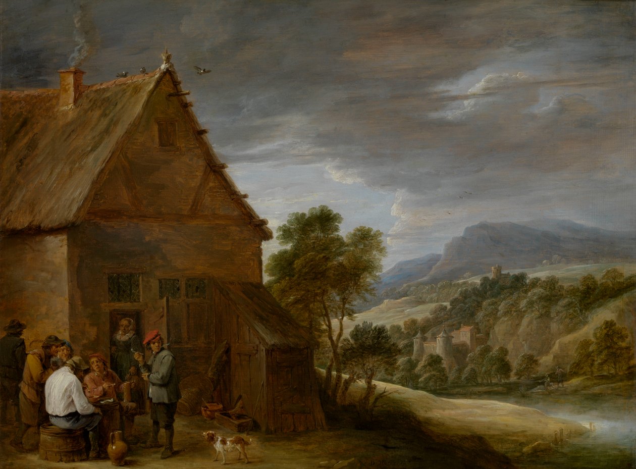 Tavern Scene (olej na panelu) od David Teniers the Younger