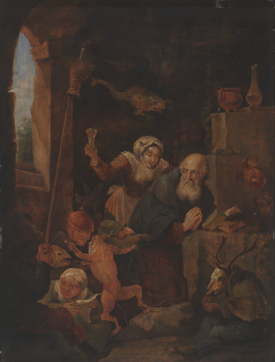 Pokušení svatého Antonína (olej na desce) od David Teniers the Younger
