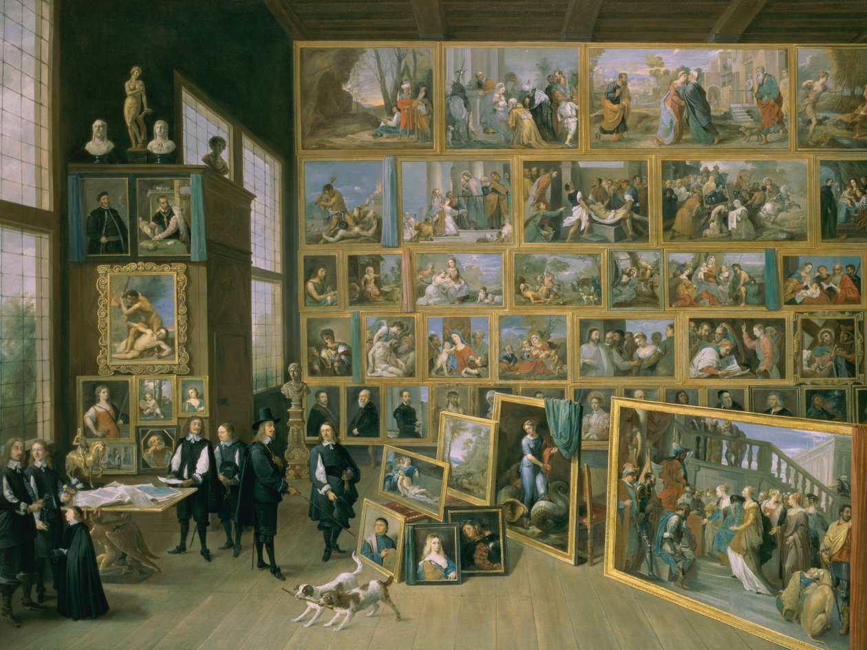 Arcivévoda Leopold Wilhelm (1614-62) ve své obrazárně v Bruselu od David Teniers the Younger