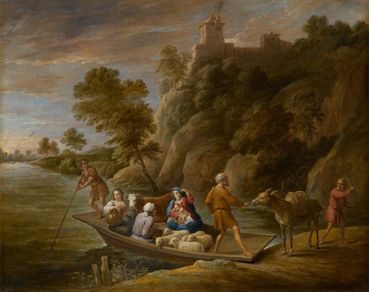 Útěk do Egypta, cca 1660 (olej na plátně) od David Teniers the Younger