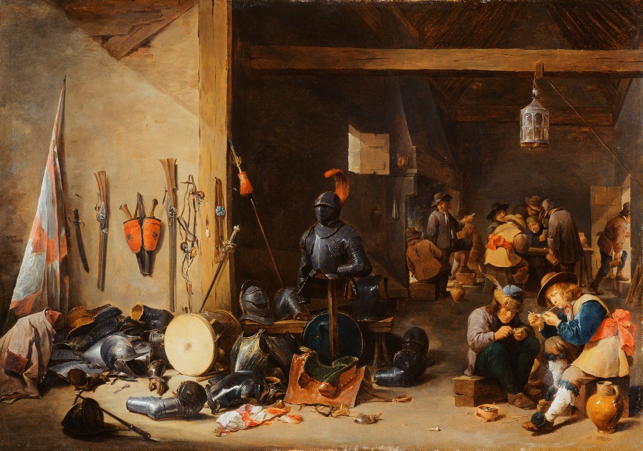 Interiér strážnice, c.1640s od David Teniers the Younger
