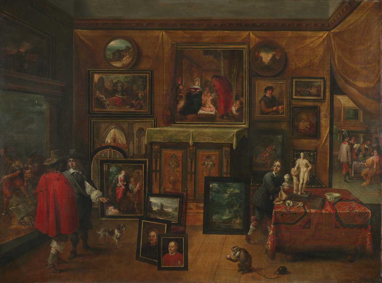 Interiér obrazárny, c.1640 od David Teniers the Younger