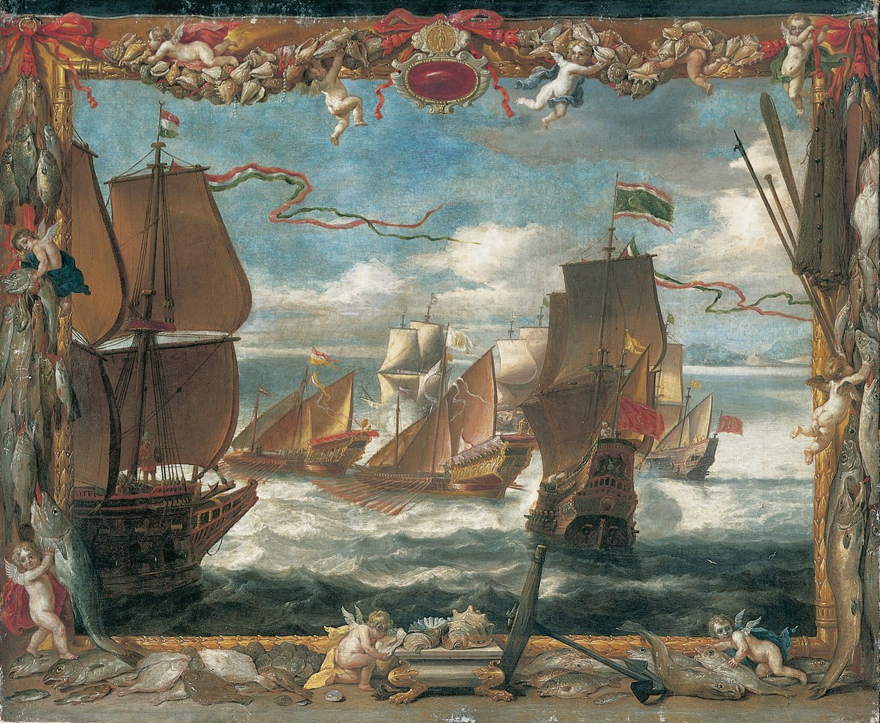 Setkání s tureckou flotilou od David Teniers the Younger