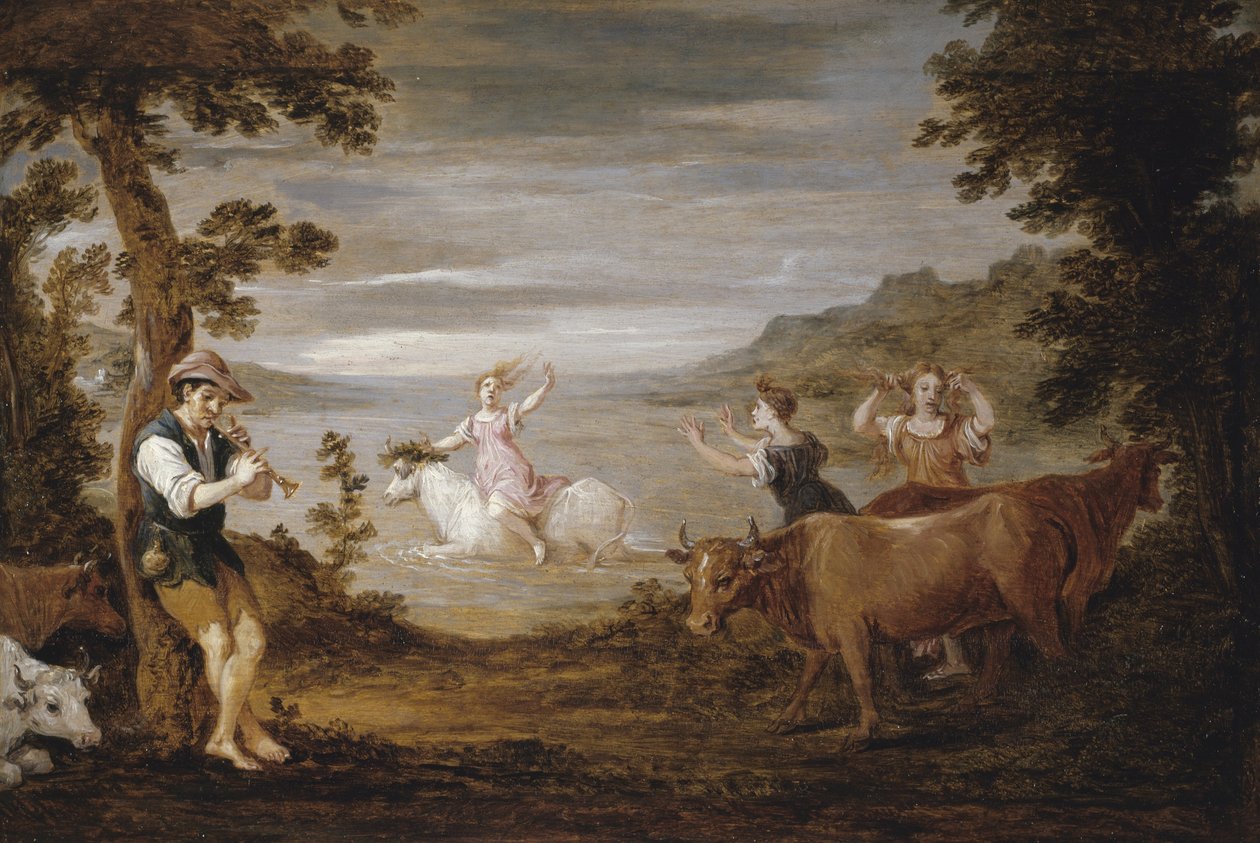 Znásilnění Evropy, 1654-56 od David Teniers the Younger