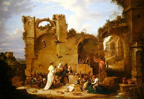 Pokušení svatého Antonína (olej na plátně) od David Teniers the Younger