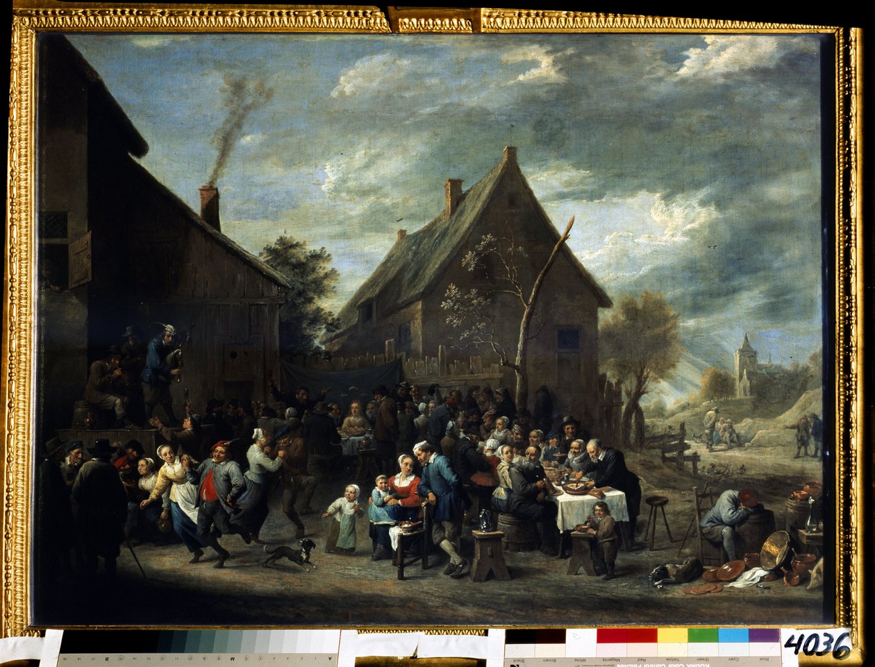 Selská svatba. Obraz Davida Tenierse mladšího (1610-1690). Olej na plátně, 82 x 108 cm od David Teniers the Younger