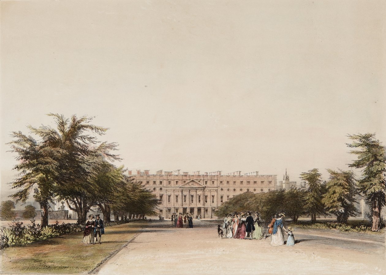 East Front a Great Fountain Garden od David the younger Cox