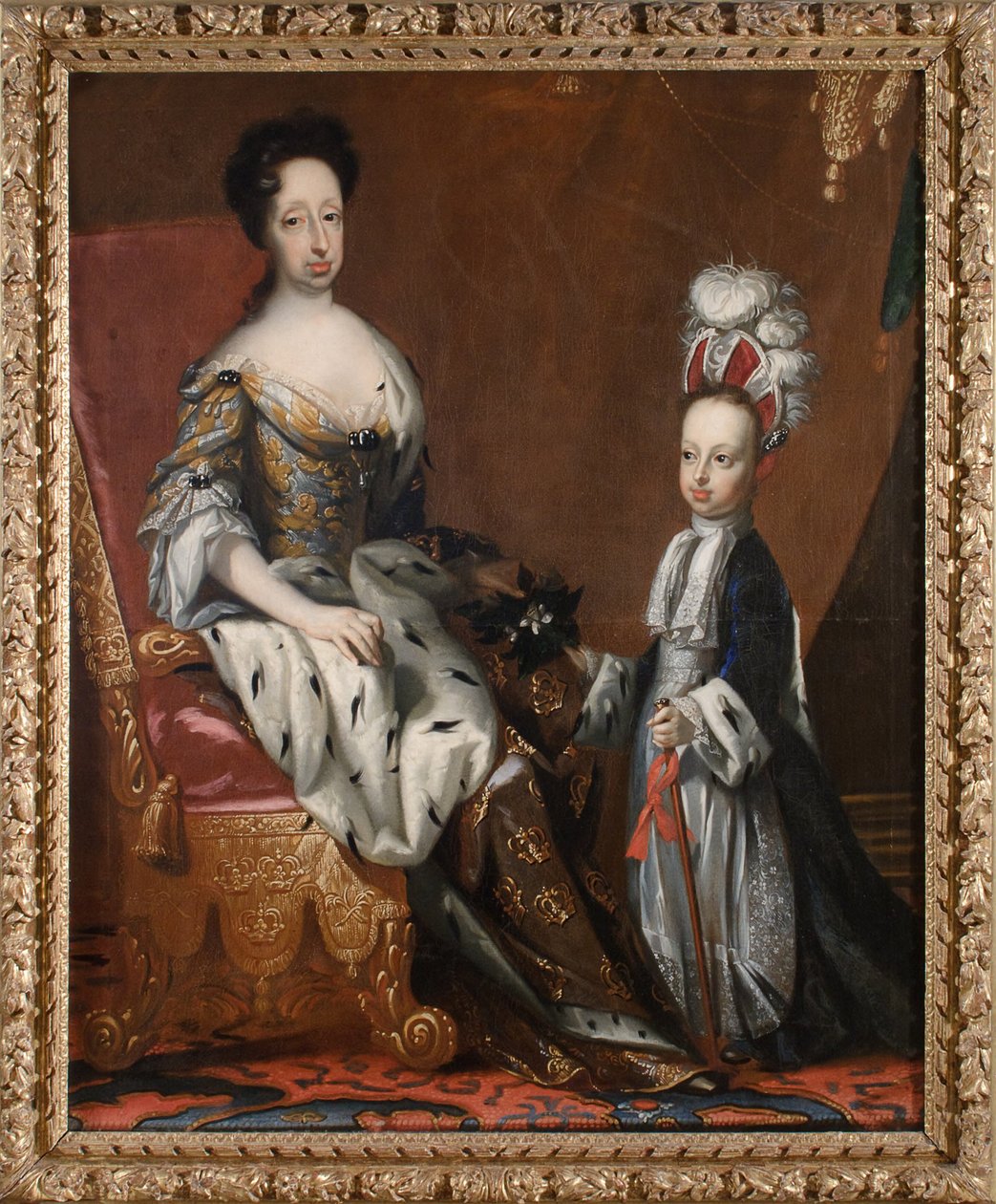 Hedvika Eleonora (1636-1715), princezna holštýnsko-gottorpská, švédská královna, a její pravnuk Karel Fridrich (1700-1739), vévoda holštýnsko-gottorpský, 1704 od David von Krafft
