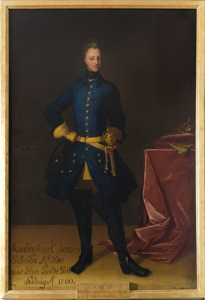 Karel XII., 1682-1718, švédský král, falckrabě ze Zweibrückenu od David von Krafft