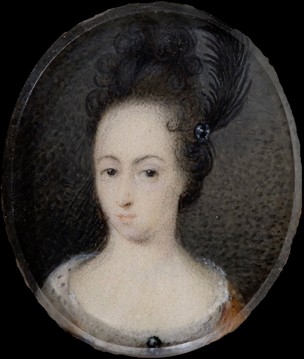 Miniatura Hedvigy Sofie, švédské princezny, cca 1700 (kvaš) od David von Krafft