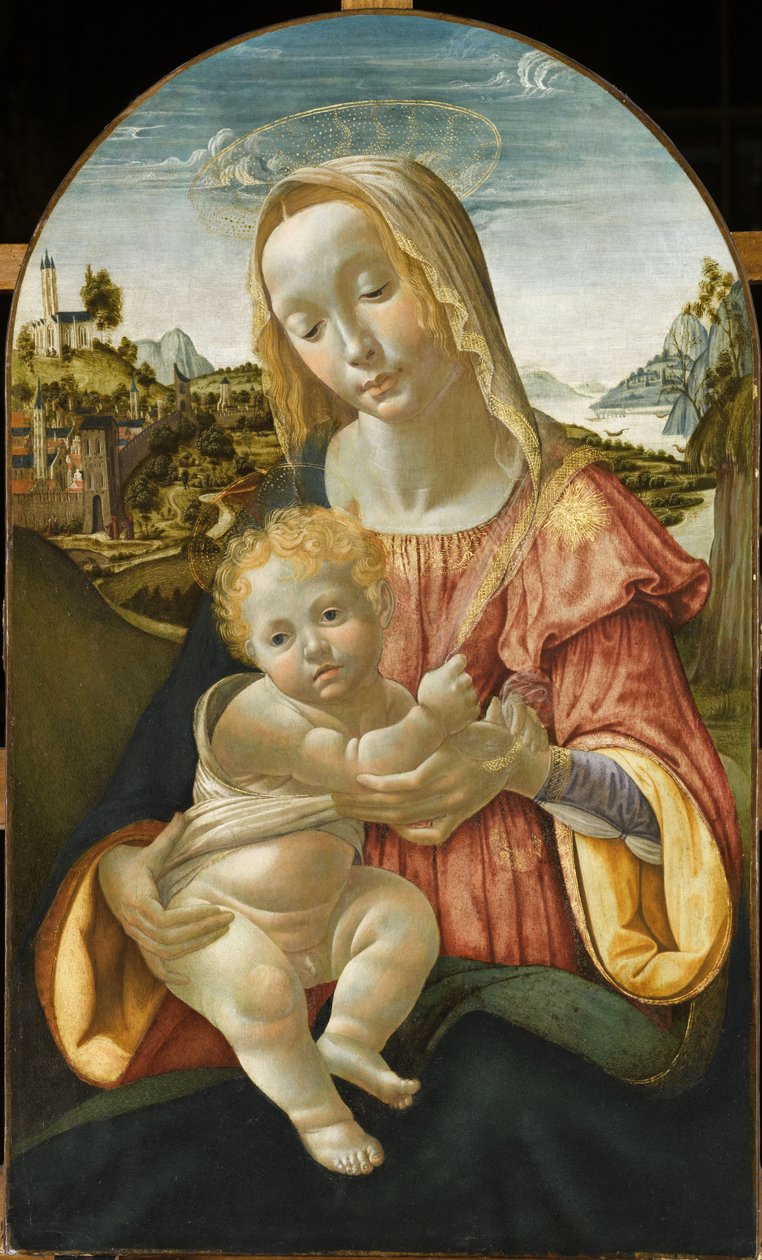 Panna a dítě, asi 1487-1488 od Davide Ghirlandaio