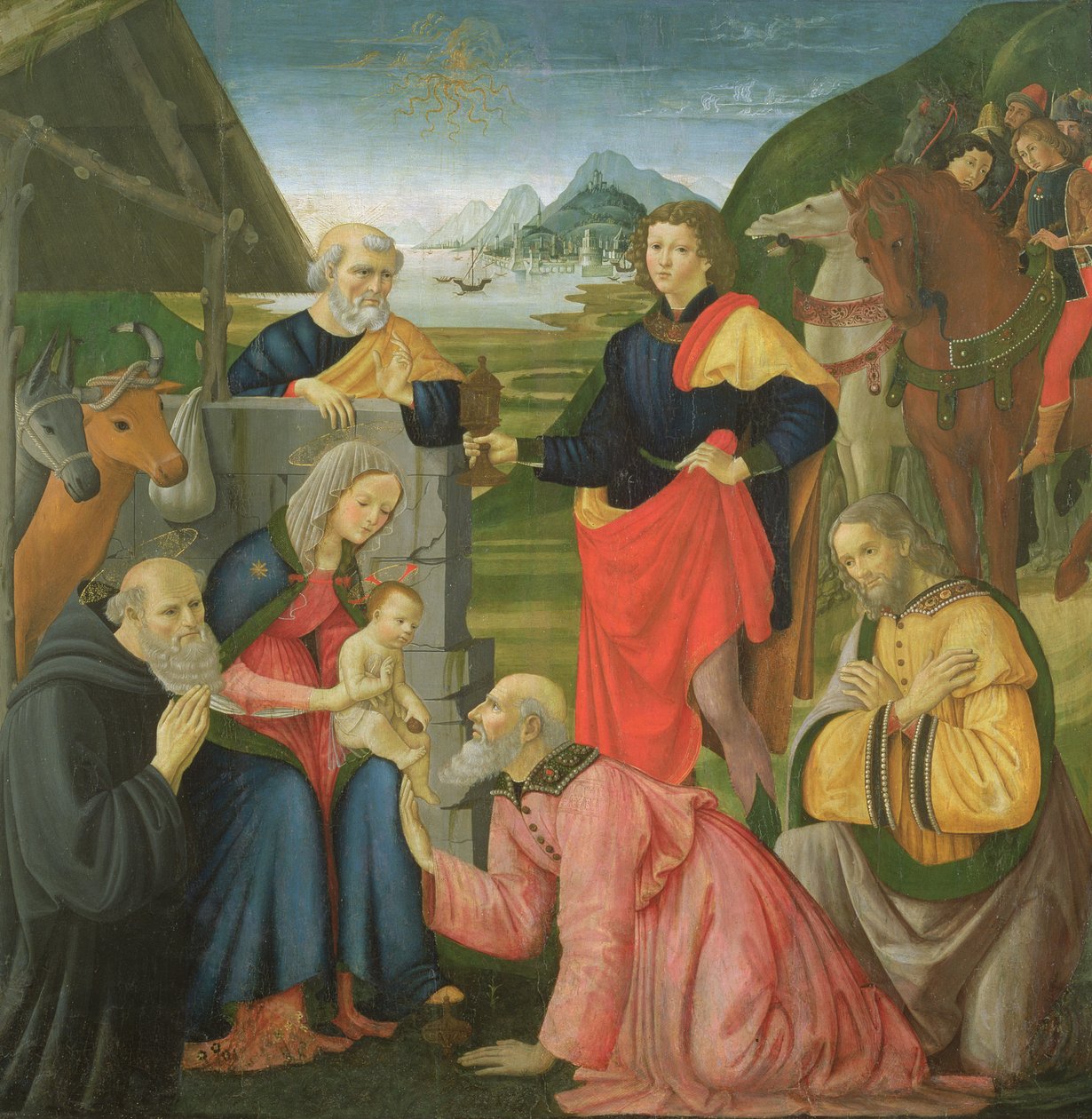 Klanění tří králů od Davide and Domenico  Ghirlandaio